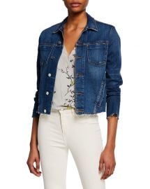 L  x27 Agence Janelle Slim Raw-Edge Jacket at Neiman Marcus